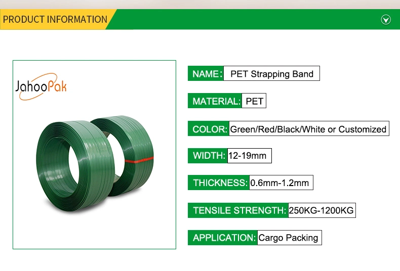 Plastic Polyester Strap Pet Band Strapping Roll Green Packing Belt